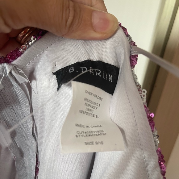 B Darlin Pink and Purple Sequin Dress - Picture 7 of 7